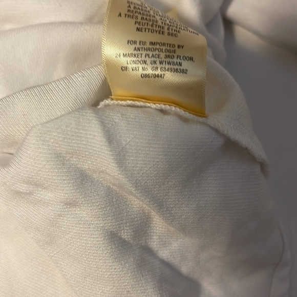 Anthropologie Floreat White Linen Blend Boho Top - Women’s Size 10 - Picture 10 of 10